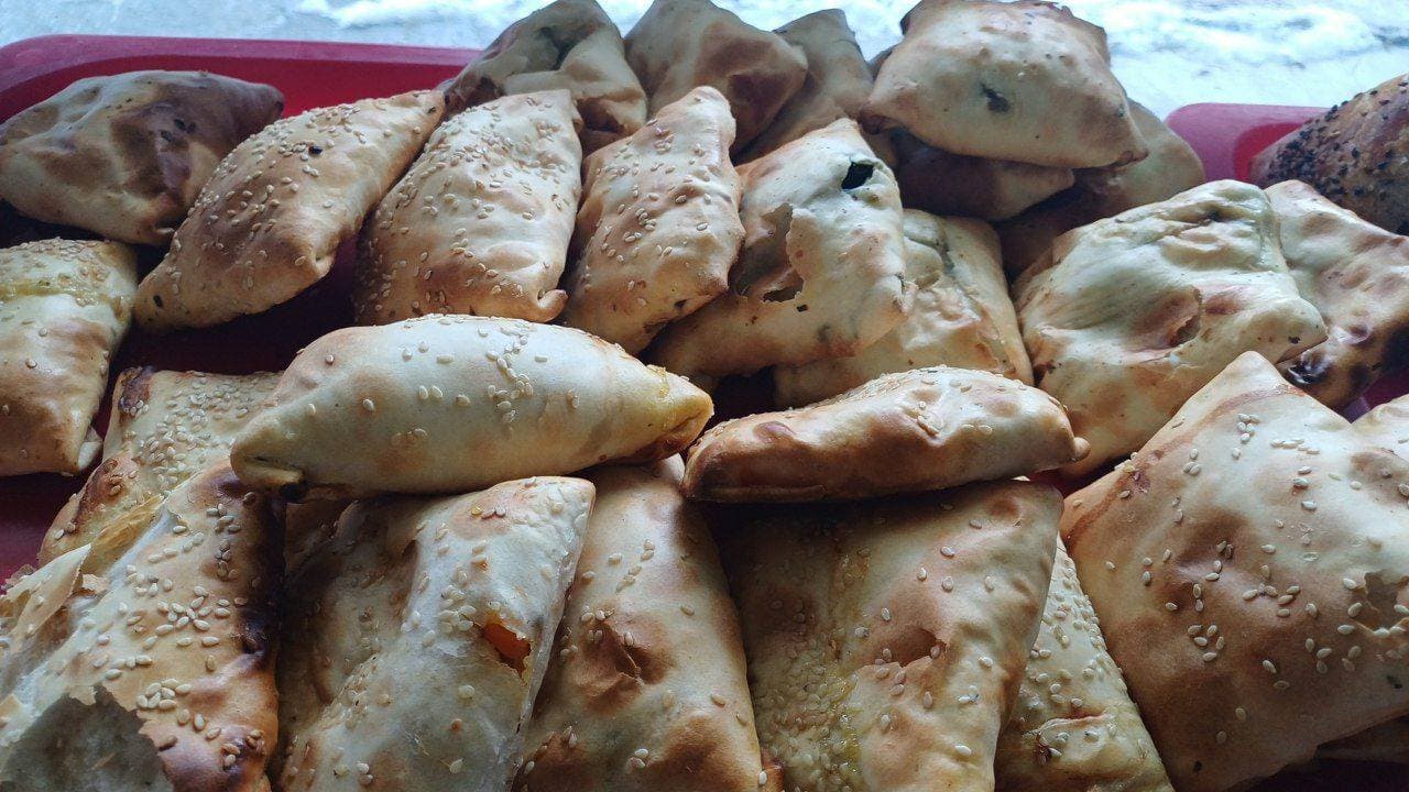 самса с зеленью 😍