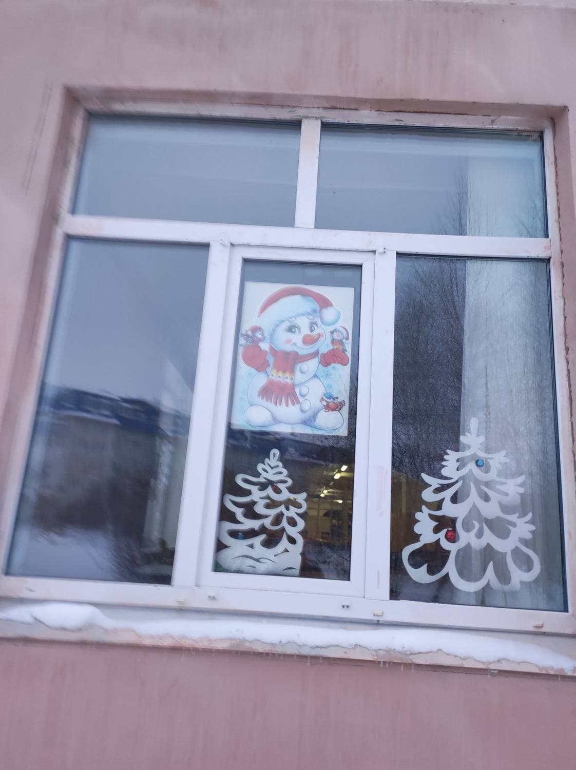 украшение окон школы