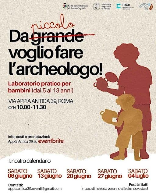 “Da Piccolo Voglio Fare L'archeologo!” Laboratorio Per Bambini Con Aa39