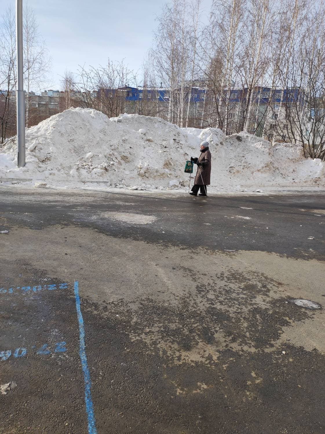 вот столько снега у нас