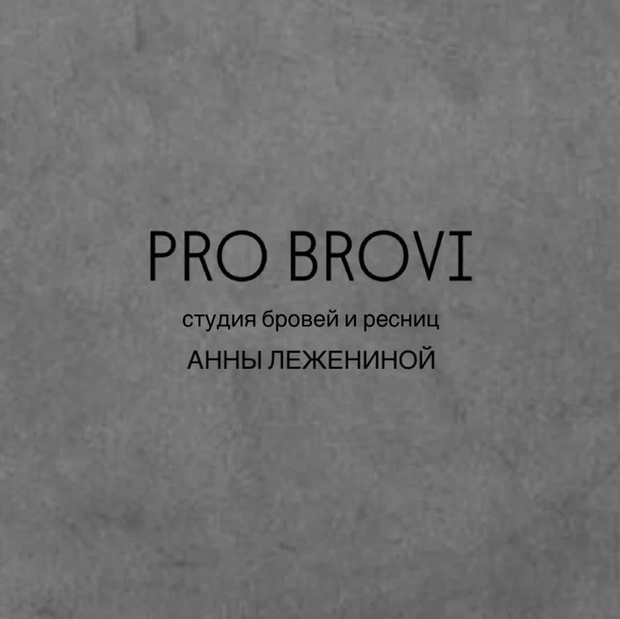 PRO BROVI | Студия бровей и ресниц Анны Лежениной